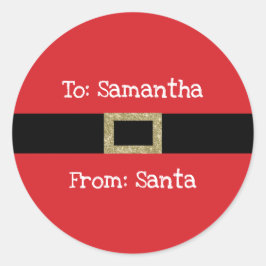 Santa rood zwart goud Kerst sticker voor geschenke