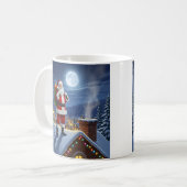 Santa Rooftop Christmas Koffiemok (Voorkant links)
