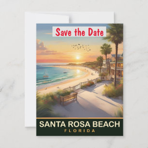 Santa Rosa Beach Florida Kust Trouw Uitnodiging