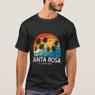 Santa Rosa Beach Florida Palm Tree Tropical Beach T-shirt