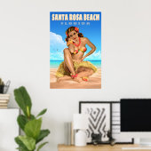 Santa Rosa Beach Florida Reisposter Zee Arend Poster (Thuiskantoor)