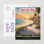 Santa Rosa Beach, Florida Save The Date (Voorkant / Achterkant)
