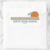 Santa Rosa Beach Florida Sun Palm Trees Rechthoekige Sticker (Tas)