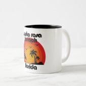 Santa Rosa Beach, Florida Tweekleurige Koffiemok (Voorkant rechts)