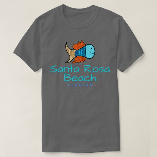 Santa Rosa Beach, Fun Fish Florida Beach T-shirt (Design voorkant)