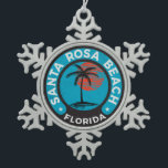 Santa Rosa Beach tropische Oceaan Tin Sneeuwvlok Ornament<br><div class="desc">Santa Rosa Beach tropische Oceaan</div>