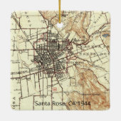 Santa Rosa CA 1944 Map Keramisch Ornament (Achterkant)