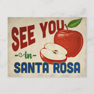 Santa Rosa California Apple - Vintage Travel Briefkaart