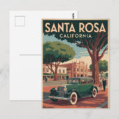 Santa Rosa California Briefkaart (Voorkant / Achterkant)