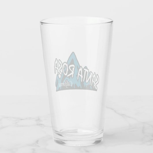 Santa Rosa California Mountains Glas (Achterkant)