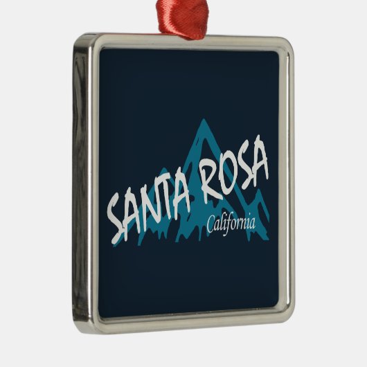 Santa Rosa California Mountains Metalen Ornament (Rechts)