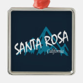 Santa Rosa California Mountains Metalen Ornament (Voorkant)