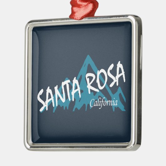 Santa Rosa California Mountains Metalen Ornament (Links)