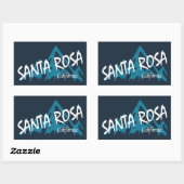 Santa Rosa California Mountains Rechthoekige Sticker (Vel)