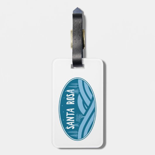 Santa Rosa California Outdoors Bagagelabel (Achterkant verticaal)