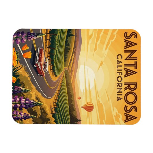 Santa Rosa California Reizen Magneet (Horizontaal)
