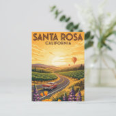 Santa Rosa California Travel Briefkaart (Staand voorkant)