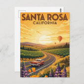 Santa Rosa California Travel Briefkaart (Voorkant / Achterkant)
