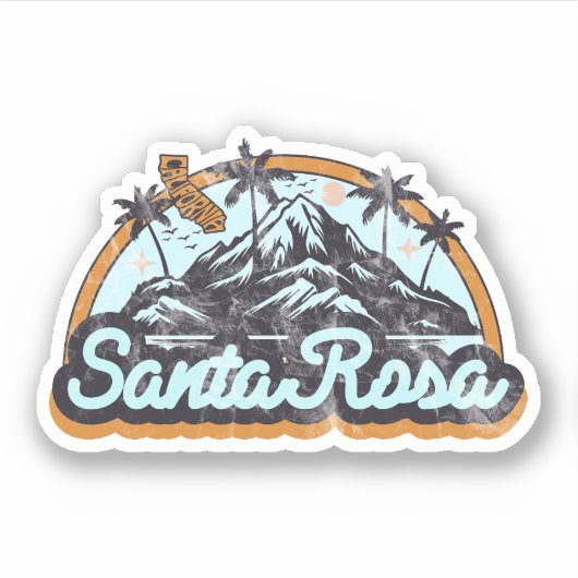 Santa Rosa, Californië Sticker (Voorkant)