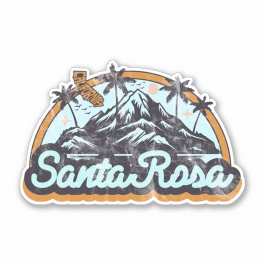 Santa Rosa, Californië Sticker (Voorkant)