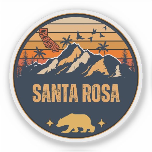 Santa Rosa, Californië Sticker (Voorkant)