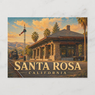Santa Rosa Californië Vintage Reis Poster Briefkaart