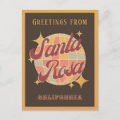 Santa Rosa City California Retro  Briefkaart (Voorkant)