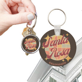 Santa Rosa City California Retro Vintage Sleutelhanger