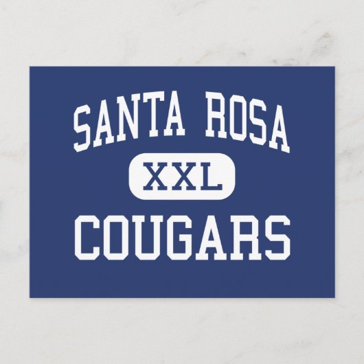 Santa Rosa Cougars Middle Santa Rosa Briefkaart (Voorkant)