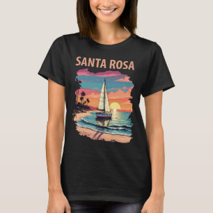 Santa Rosa Island Beach Zonsondergang Reizen T-shirt
