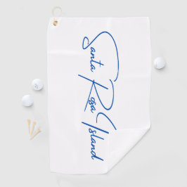 Santa Rosa Island Golf Towel Blue Logo Golfhanddoek