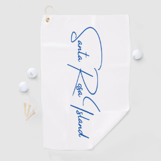 Santa Rosa Island Golf Towel Blue Logo Golfhanddoek