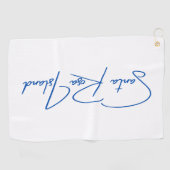 Santa Rosa Island Golf Towel Blue Logo Golfhanddoek (Horizontaal)