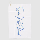 Santa Rosa Island Golf Towel Blue Logo Golfhanddoek (Voorkant)