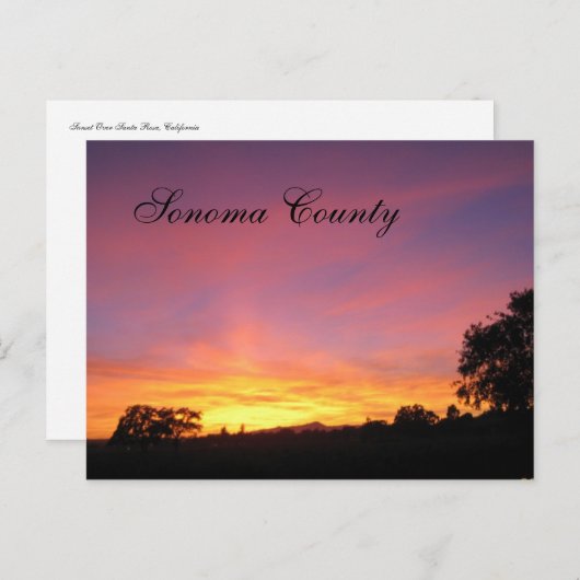 Santa Rosa Sunset Briefkaart (Voorkant / Achterkant)