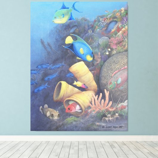 Santa Rosa Wall 1 Fine Art Wrapped Canvas afdrukke (Insitu (Houten vloer))