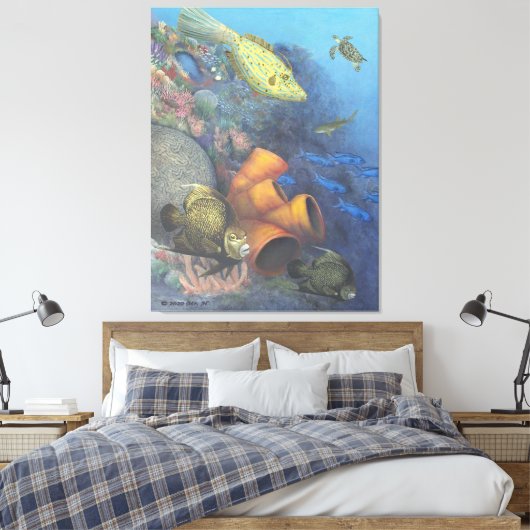 Santa Rosa Wall 2 Fine Art Wrapped Canvas afdrukke (Insitu (Slaapkamer))