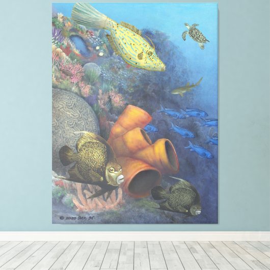 Santa Rosa Wall 2 Fine Art Wrapped Canvas afdrukke (Insitu (Houten vloer))