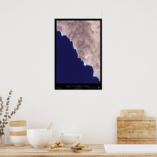 Santa Rosalillita, B.C., Mexicaanse satellietdruk Poster (Keuken)