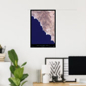 Santa Rosalillita, B.C., Mexicaanse satellietdruk Poster (Thuiskantoor)