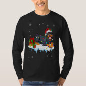Santa Rottweiler Dog-kerstboomversiering T-shirt (Voorkant)