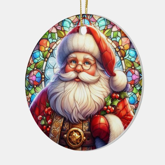 Santa Round Ornament (Links)