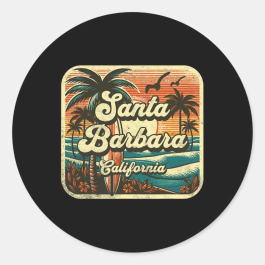 Santa Rra _4 Ronde Sticker (Voorkant)