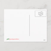 Santa, Rudolf en de lijst Feestdagenkaart (Achterkant)