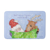 Santa, Rudolf en List bathmat Badmat (Voorkant)