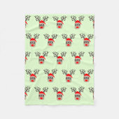 Santa Rudolf Fleece Deken (Voorkant)