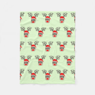 Santa Rudolf Fleece Deken