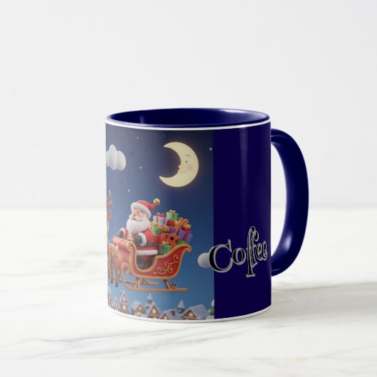 Santa Rudolph Christmas Combo Coffee Mug Mok (Voorkant rechts)