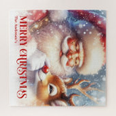 Santa Rudolph Custom Christmas Puzzle Best Kids Legpuzzel (Horizontaal)