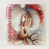 Santa Rudolph Custom Holiday Magic Puzzle for Kids Legpuzzel (Horizontaal)